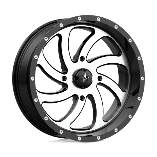 M36-024737 - MSA M36 Switch 24X7 4X137  0mm Machined Gloss Black - MSA Wheels Canada