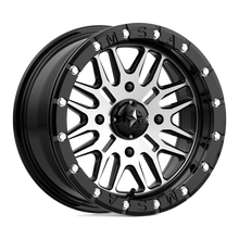Load image into Gallery viewer, M37-05756 - MSA M37 Brute Beadlock 15X7 4X156  10mm Gloss Black Machined - MSA Wheels Canada