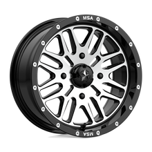 Load image into Gallery viewer, M38-05737 - MSA M38 Brute 15X7 4X137  10mm Gloss Black Machined - MSA Wheels Canada