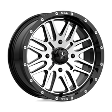 Load image into Gallery viewer, M38-06737 - MSA M38 Brute 16X7 4X137  10mm Gloss Black Machined - MSA Wheels Canada