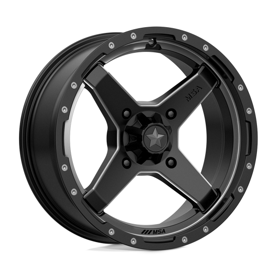 M39-06756 - MSA M39 Cross 16X7 4X156  10mm Satin Black Titanium Tint - MSA Wheels Canada