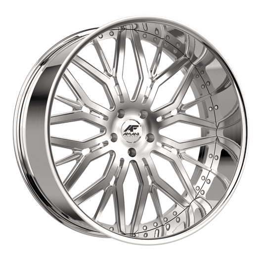 MAG2693PB82F1BCR - Amani Magnolia 26X9 Pocketed Blank 1mm Brush Center Chrome Lip - Amani Wheels Canada