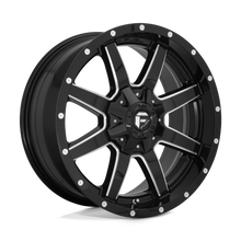 Charger l'image dans la galerie, D61018908250 - Fuel Off-Road D610 Maverick 18X9 8X165.1 1mm Gloss Black Milled - Fuel Off-Road Wheels Canada