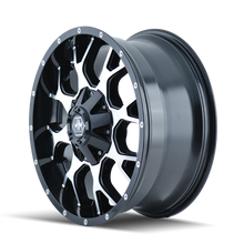 Charger l'image dans la galerie, 8015-7956B - Mayhem Warrior 17X9 5X114.3 / 5X127 ET -12mm Gloss Black Machined - Mayhem Wheels Canada