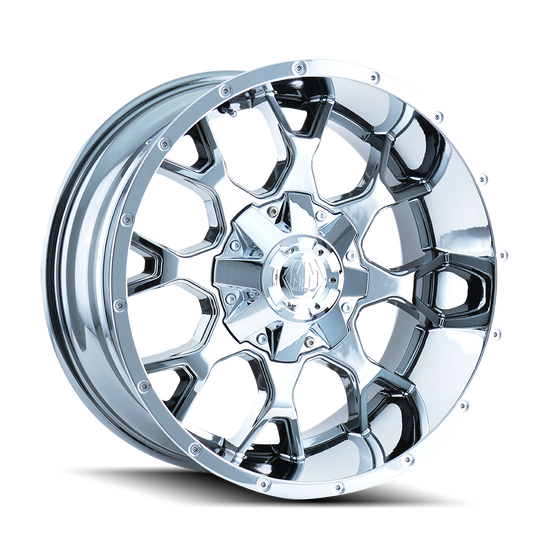 8015-2997C - Mayhem Warrior 20X9 5X150 / 5X139.7 ET 0mm Chrome - Mayhem Wheels Canada