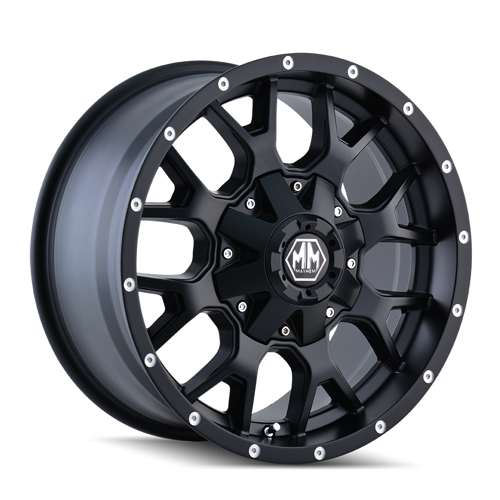 8015-7714MB - Mayhem Warrior 17X7.5 5X108 40mm Matte Black - Mayhem Wheels Canada