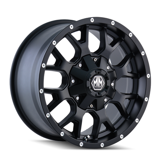 8015-8937MB18 - Mayhem Warrior 18X9 6X135 / 6X139.7 ET 18mm Matte Black - Mayhem Wheels Canada