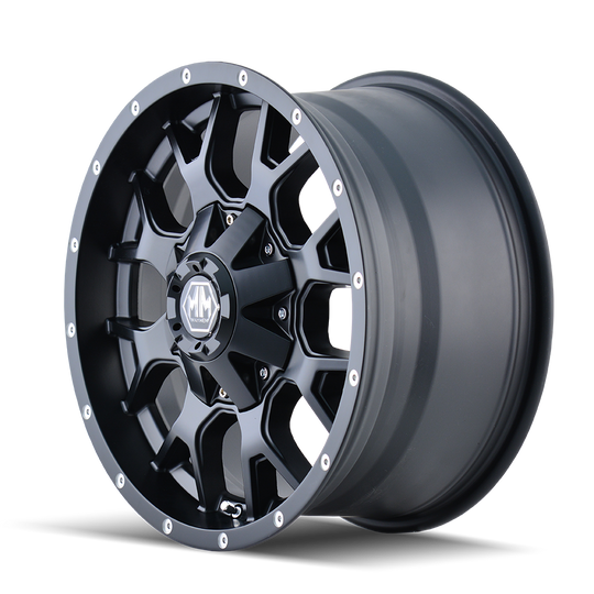 8015-8978MB18 - Mayhem Warrior 18X9 8X180 /  ET 18mm Matte Black - Mayhem Wheels Canada