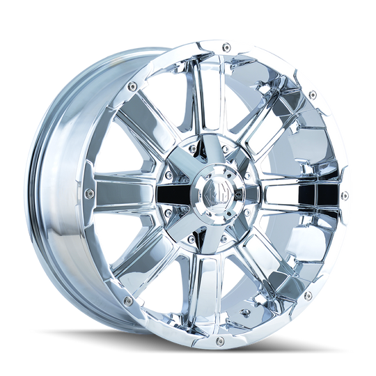 8030-2997C - Mayhem Chaos 20X9 5X150 / 5X139.7 ET 18mm Chrome - Mayhem Wheels Canada
