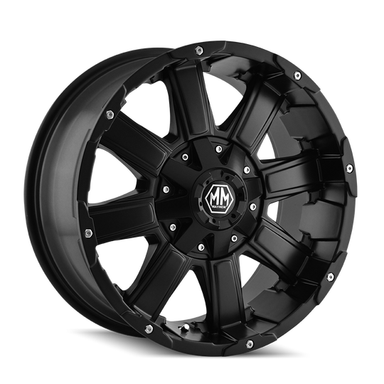 8030-2952MB - Mayhem Chaos 20X9 5X127 / 5X139.7 ET -12mm Matte Black - Mayhem Wheels Canada