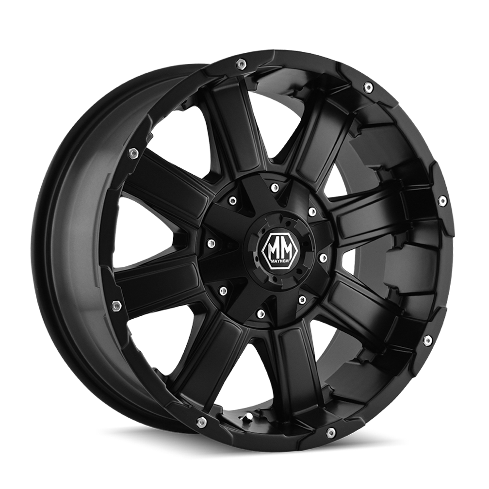 8030-8956MB12 - Mayhem Chaos 18X9 5X114.3 -12mm Matte Black - Mayhem Wheels Canada