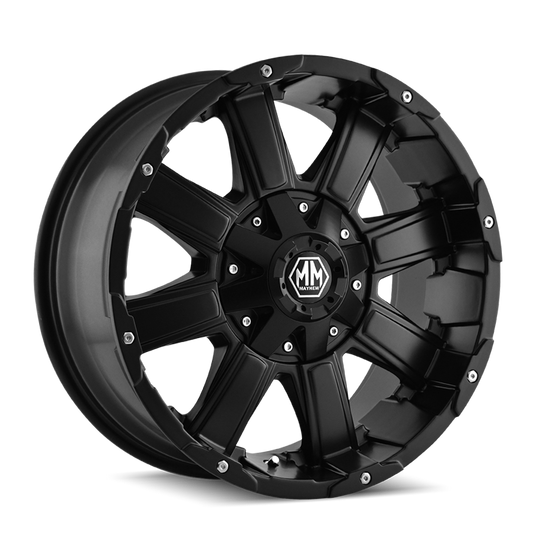 8030-2237MB - Mayhem Chaos 20X12 6X135 / 6X139.7 ET -44mm Matte Black - Mayhem Wheels Canada