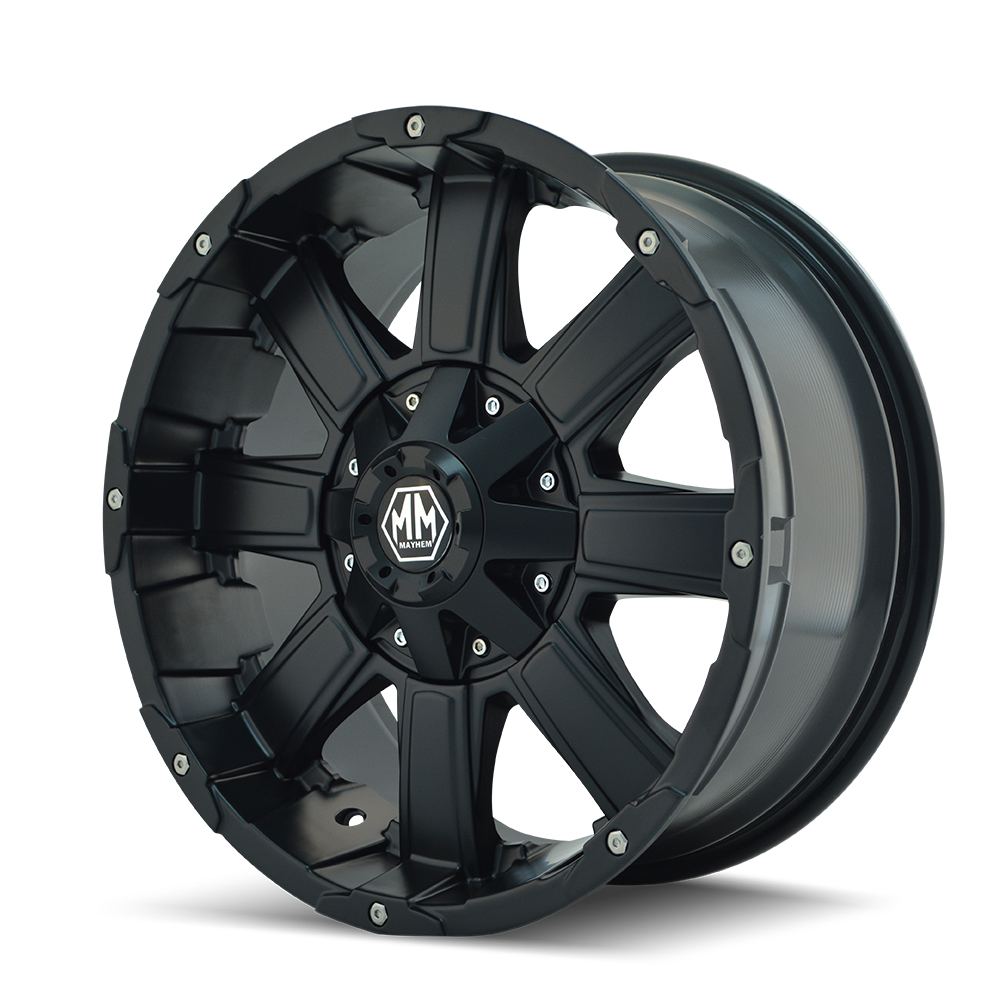 8030-8956MB12 - Mayhem Chaos 18X9 5X114.3 -12mm Matte Black - Mayhem Wheels Canada