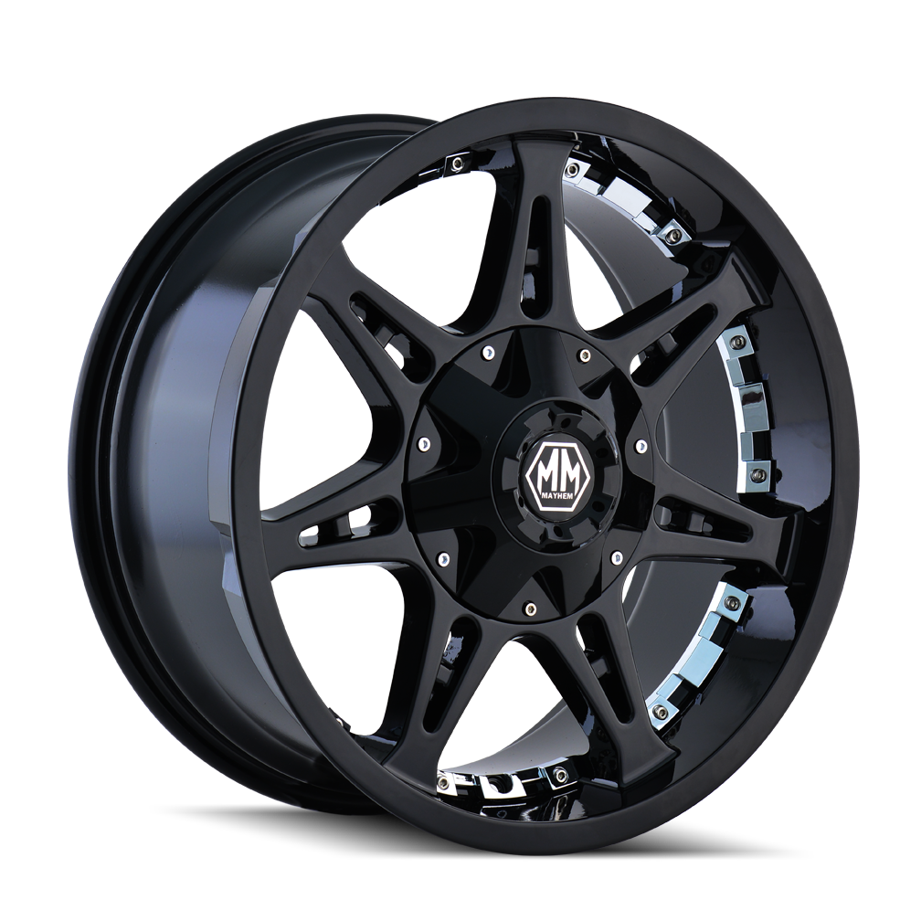 8060-2997B18 - Mayhem Missile 20X9 5X139.7 18mm Black - Mayhem Wheels Canada