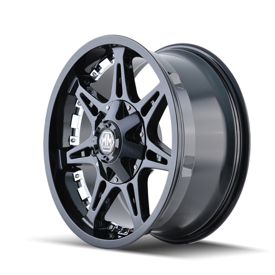 8060-8978B - Mayhem Missile 18X9 8X180 /  ET 18mm Black - Mayhem Wheels Canada