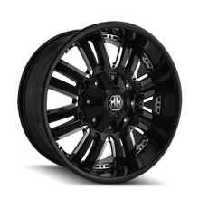 Load image into Gallery viewer, 8070-8956B18 - Mayhem Assault 18X9 5X114.3 / 5X127 ET 18mm Gloss Black - Mayhem Wheels Canada