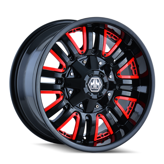 8070-8956B18 - Mayhem Assault 18X9 5X114.3 / 5X127 ET 18mm Gloss Black - Mayhem Wheels Canada