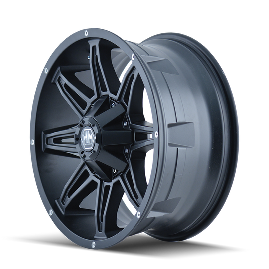 8090-7956MB18 - Mayhem Rampage 17X9 5X114.3 / 5X127 ET 18mm Matte Black - Mayhem Wheels Canada