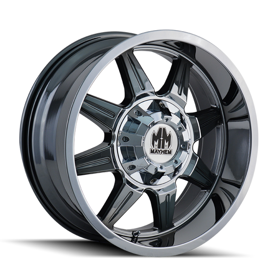 8100-2952P2D - Mayhem Monstir 20X9 5X127 / 5X139.7 ET 0mm Chrome - Mayhem Wheels Canada