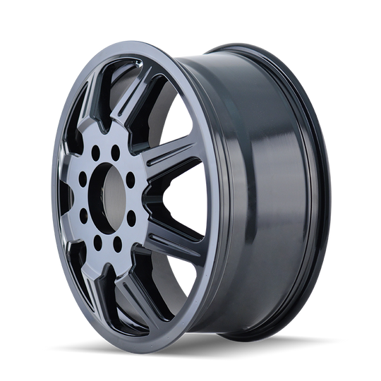 8101-22870MR - Mayhem Monstir 22X8.25 8X170 /  ET -160mm Gloss Black Milled - Mayhem Wheels Canada