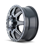 8101-9677MF - Mayhem Monstir 19.5X6.75 8X200 /  ET 102mm Front Black with Milled Spokes - Mayhem Wheels Canada