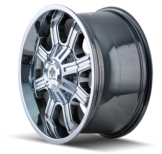 8102-2952C12 - Mayhem Beast 20X9 5X127 / 5X139.7 ET -12mm Chrome - Mayhem Wheels Canada