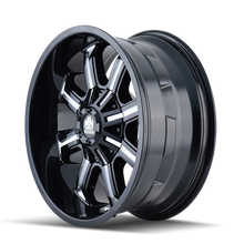 Load image into Gallery viewer, 8102-7976M12 - Mayhem Beast 17X9 8X165.1 / 8X170 ET -12mm Gloss Black Milled - Mayhem Wheels Canada