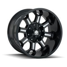 Charger l&#39;image dans la galerie, 8105-7937M - Mayhem Combat 17X9 6X135 -12mm Black And Milled - Mayhem Wheels Canada