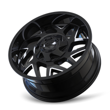 Load image into Gallery viewer, 8106-2976BM - Mayhem Hatchet 20X9 8X165.1 / 8X170 ET 0mm Gloss Black Milled - Mayhem Wheels Canada