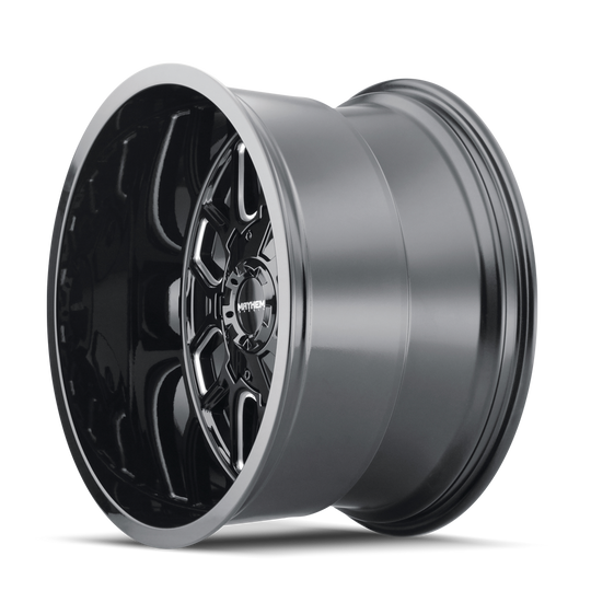 8107-22137BM - Mayhem Cogent 22X10 6X135 / 6X139.7 ET -19mm Gloss Black Milled - Mayhem Wheels Canada
