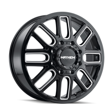 Charger l'image dans la galerie, 8107D-2870BMF115 - Mayhem Cogent Dually 20X8.25 8X170 /  ET 115mm Gloss Black Milled - Mayhem Wheels Canada