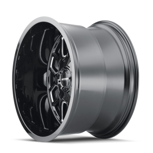 8107-7952BM - Mayhem Cogent 17X9 5X127 -12mm Black And Milled - Mayhem Wheels Canada