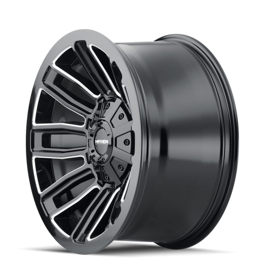 8108-2937BM - Mayhem Decoy 20X9 6X135 / 6X139.7 ET 0mm Gloss Black Milled - Mayhem Wheels Canada