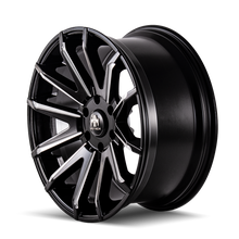 Load image into Gallery viewer, 8109-2985BM10 - Mayhem Crossfire 20X9.5 5X139.7 /  ET 10mm Gloss Black Milled - Mayhem Wheels Canada