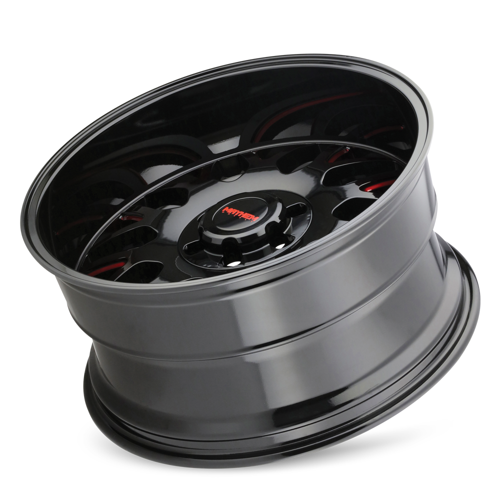 8110-2950BTR - Mayhem Tripwire 20X9 5X150 0mm Black With Prism Red - Mayhem Wheels Canada