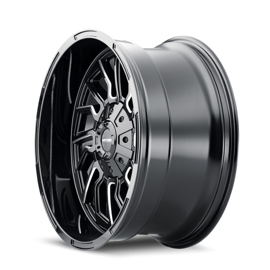 8111-2181BM - Mayhem Flywheel 20X10 8X165.1 /  ET -19mm Gloss Black Milled - Mayhem Wheels Canada