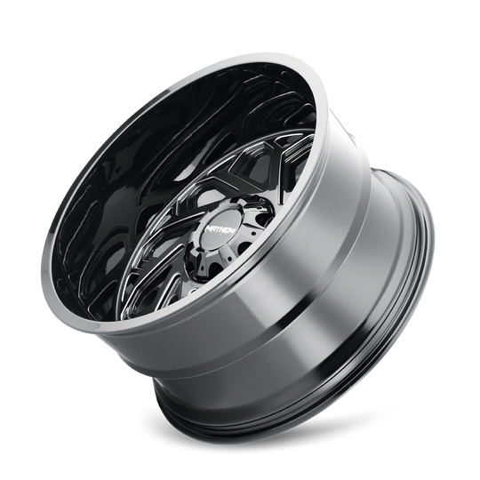 8112-2252BM - Mayhem Essex 20X12 5X127 / 5X139.7 ET -51mm Gloss Black Milled - Mayhem Wheels Canada