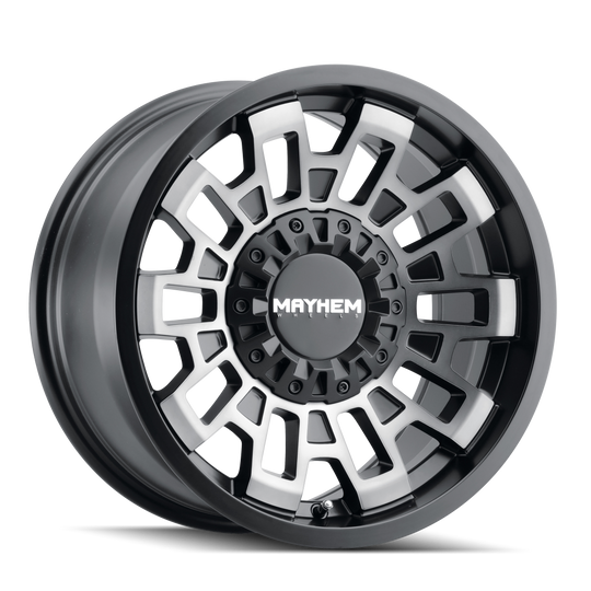 8113-2137TM - Mayhem Cortex 20X10 6X135 / 6X139.7 ET -19mm Matte Black Machined - Mayhem Wheels Canada