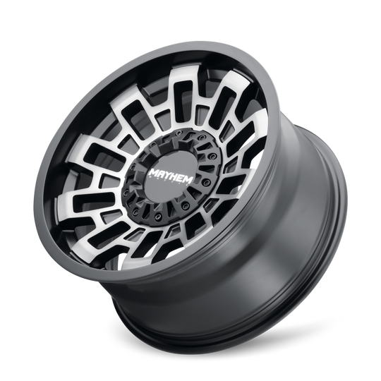 8113-7952TM - Mayhem Cortex 17X9 5X127 / 5X139.7 ET -12mm Matte Black Machined - Mayhem Wheels Canada