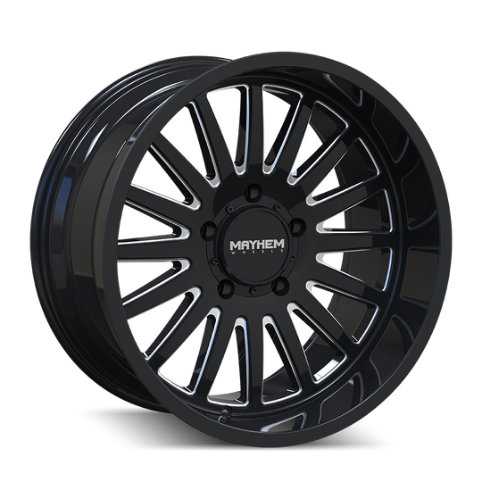 8114-2985BM - Mayhem Utopia 20X9 5X139.7 0mm Black And Milled - Mayhem Wheels Canada