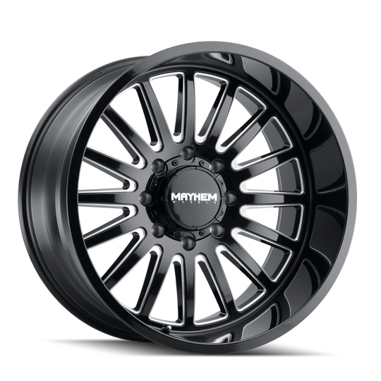 8114-2181BM - Mayhem Utopia 20X10 8X165.1 /  ET -19mm Gloss Black Milled - Mayhem Wheels Canada
