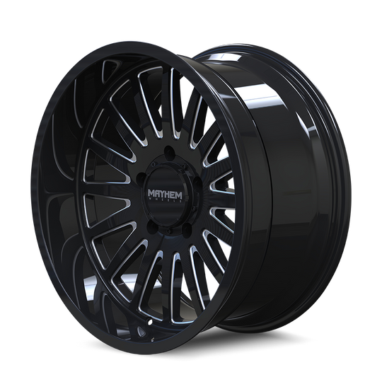 8114-2985BM - Mayhem Utopia 20X9 5X139.7 0mm Black And Milled - Mayhem Wheels Canada