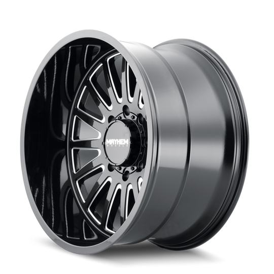 8114-2183BM - Mayhem Utopia 20X10 6X139.7 /  ET -19mm Gloss Black Milled - Mayhem Wheels Canada