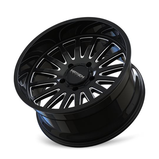 8114-2985BM - Mayhem Utopia 20X9 5X139.7 0mm Black And Milled - Mayhem Wheels Canada