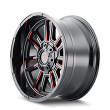 Charger l'image dans la galerie, 8115-2170BTR - Mayhem Apollo 20X10 8X170 /  ET -19mm Gloss Black Milled Prism Red - Mayhem Wheels Canada