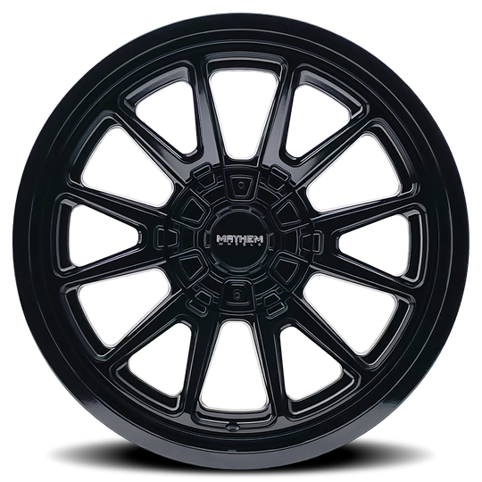 8116-8956B - Mayhem Intrepid 18X9 5X114.3 / 5X127 ET -12mm Gloss Black - Mayhem Wheels Canada
