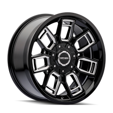 Load image into Gallery viewer, 8118-2952BM - Mayhem Ordinance 20X9 5X127 / 5X139.7 ET 0mm Gloss Black Milled - Mayhem Wheels Canada