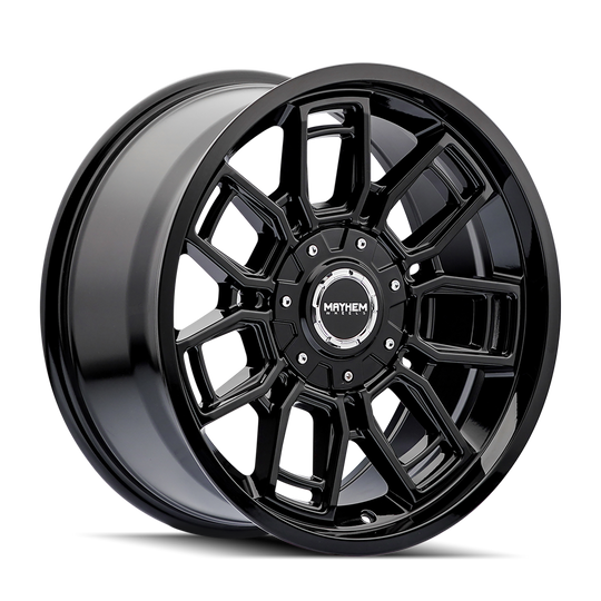 8118-2937B - Mayhem Ordinance 20X9 6X135 / 6X139.7 ET 0mm Gloss Black - Mayhem Wheels Canada