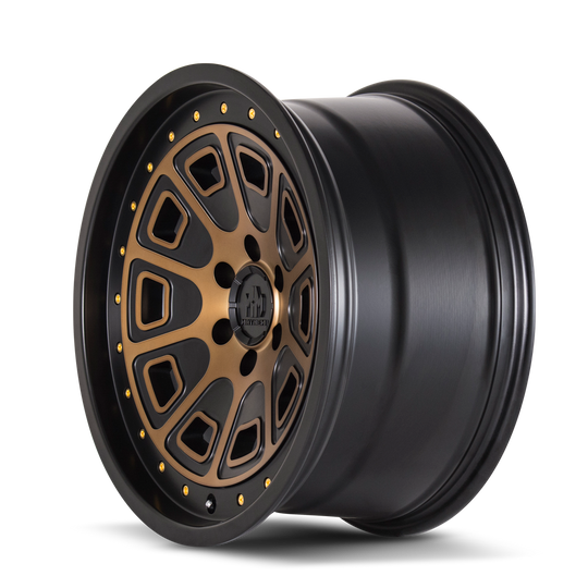 8301-7932TZ - Mayhem Flat Iron 17X9 6X120 -12mm Matte Black With Bronze Tint - Mayhem Wheels Canada