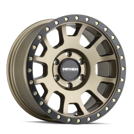 8302-8936MGD - Mayhem Scout 18X9 6X135 0mm Matte Gold With  Matte Black Lip - Mayhem Wheels Canada